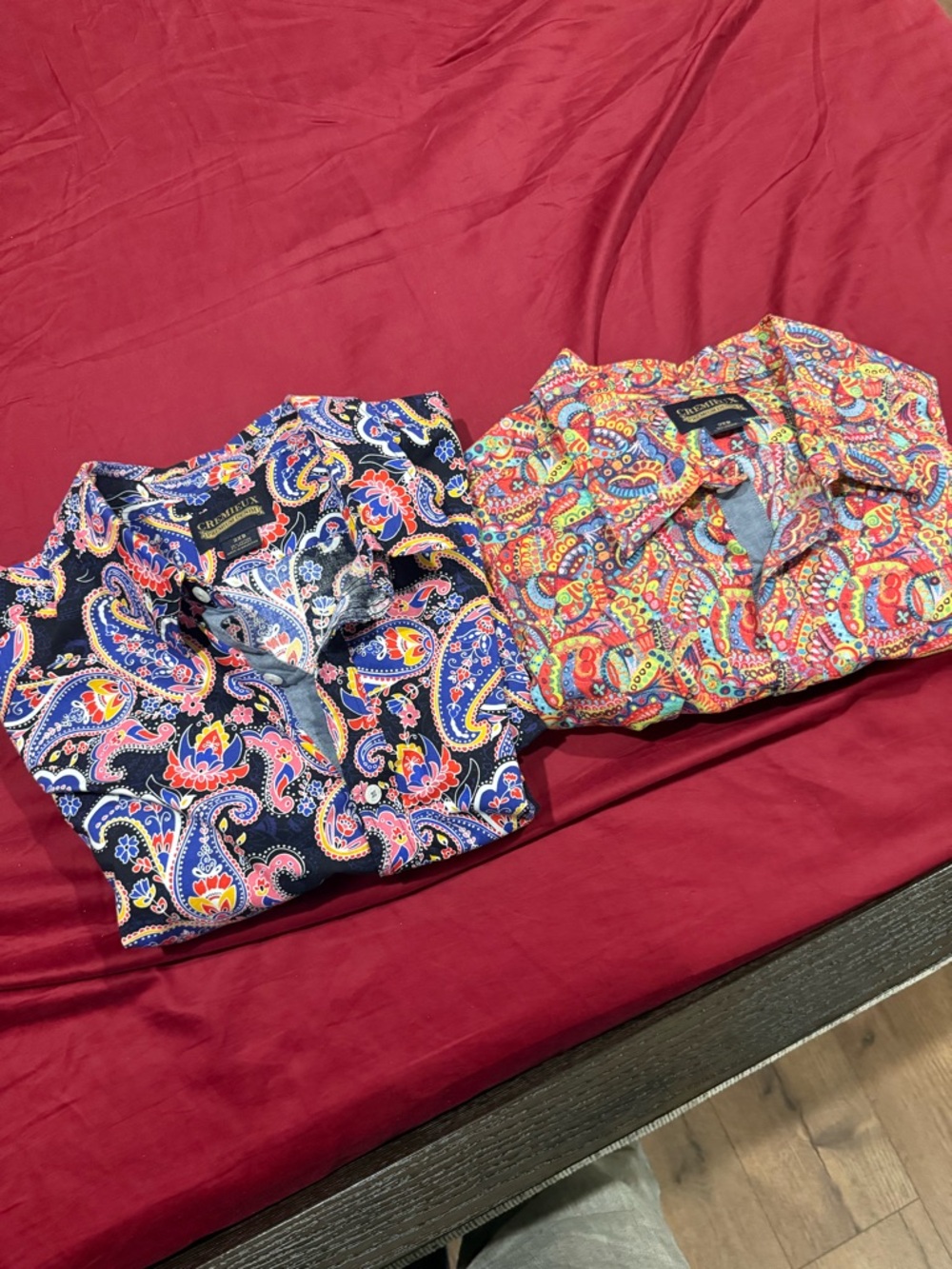 Bundle – 2 Cremieux Stretch Button-Down Shirts – 3XB – Paisley Big & Tall